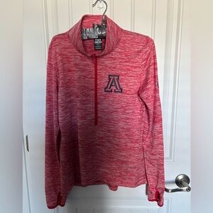 Pink U of A athletic half zip top.
